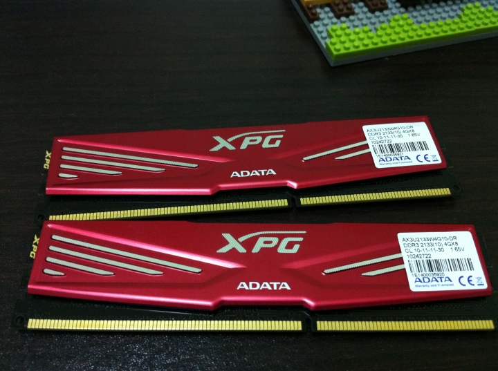 紅色三倍速！ADATA XPG DDR3 2133 4G*2超頻記憶體