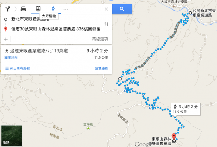 北113線通車了，以後去東眼山多了一個新路線
