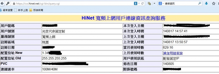 中華電信 100/40M被降速為100/20M 有人有遇過這樣的情形嗎?
