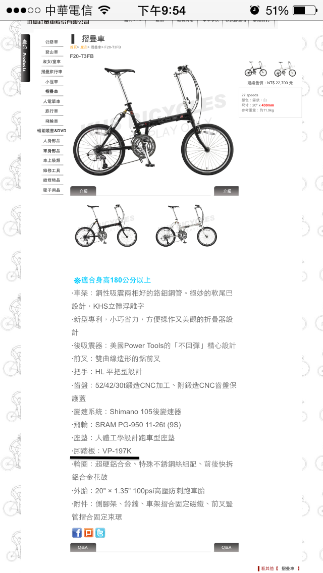 KHS T3F的車友 你們原廠踏板是什麼型號的？