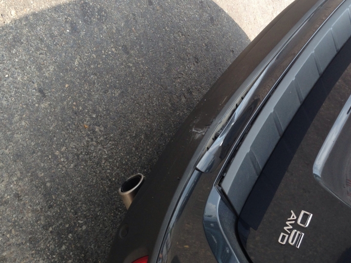 XC60 D5後保險桿真的很強大