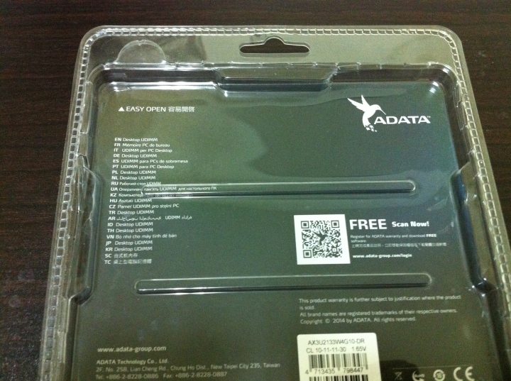 紅色三倍速！ADATA XPG DDR3 2133 4G*2超頻記憶體
