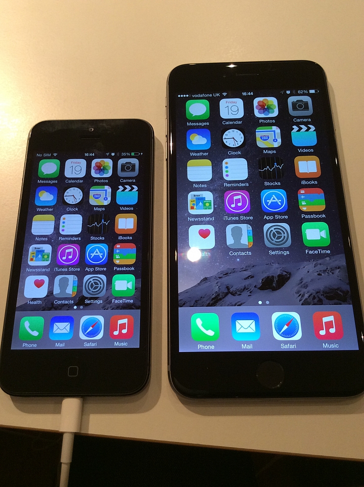 [ 開箱 ] iPhone 6 plus space grey 太空灰 與iPhone 5 black slate 比較