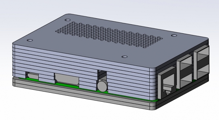 樹莓派Raspberry Pi B+ 自製壓克力外殼-內含搖控器電路及影音端子加裝國際影音端子