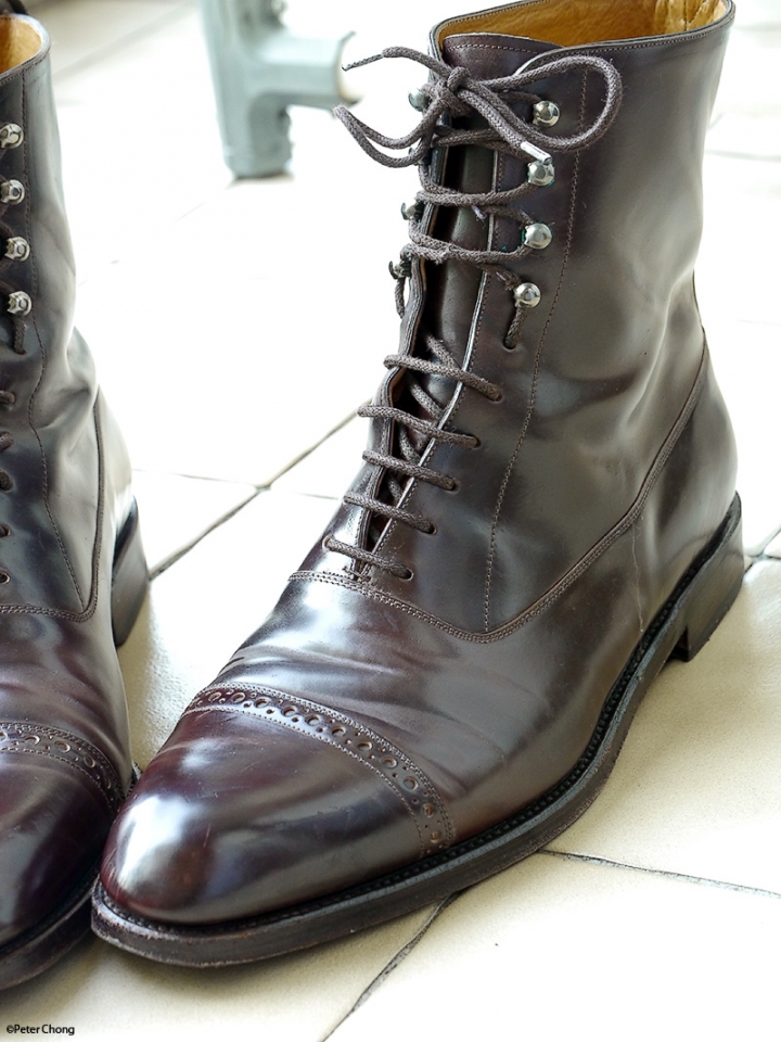 What a pair of "Graceful" boots — Carmina Shell Cordovan Balmoral boots