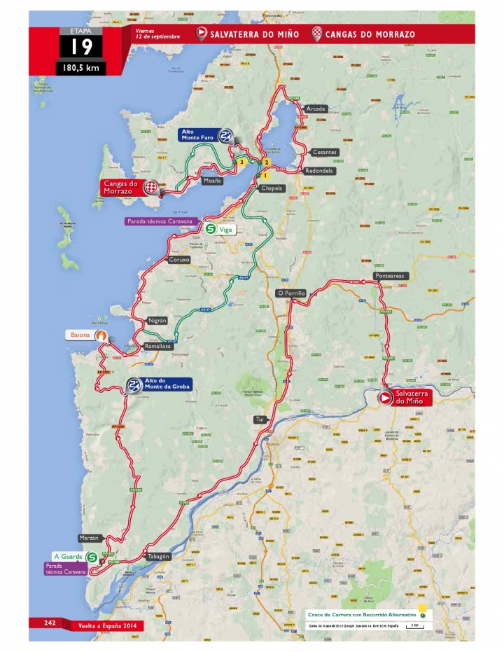 2014 環西班牙大賽 第19站, Salvaterra do Miño → Cangas do Morrazo, 180.5公里