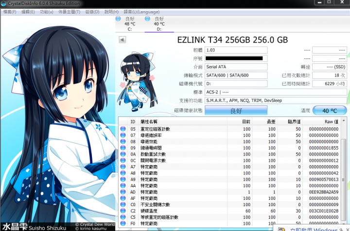 Ezlink T-34 256GB 壽命測試 (2015/3/22更新)~終點。