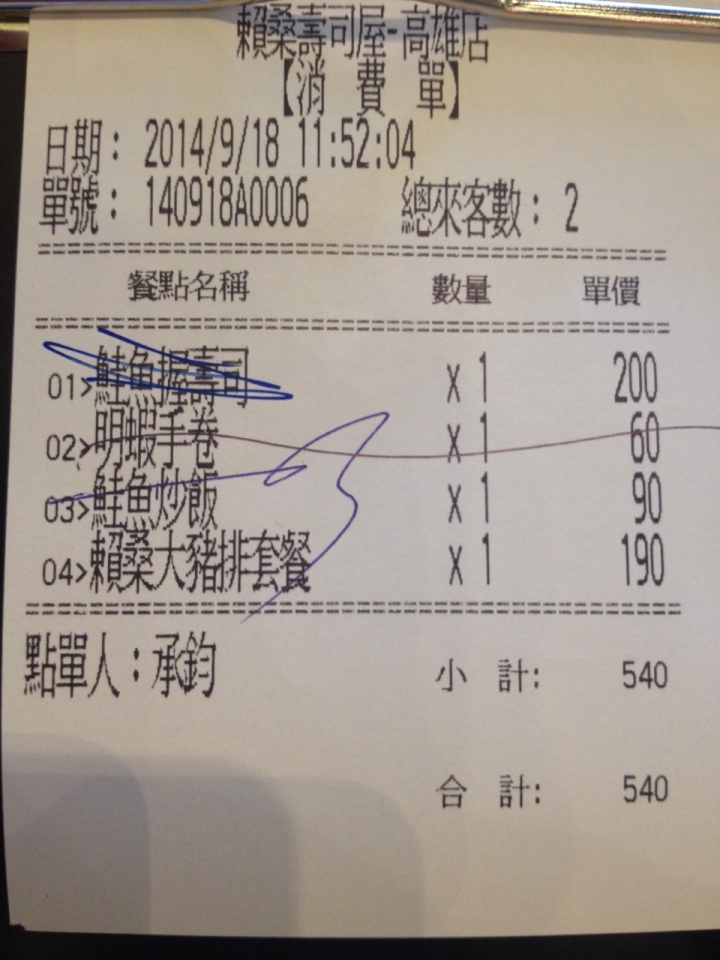 高雄美術館--賴桑壽司屋，不用去花蓮也可以吃到了