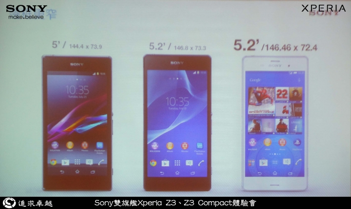 追求卓越-Sony雙旗艦Xperia Z3、Z3 Compact體驗會-台北場