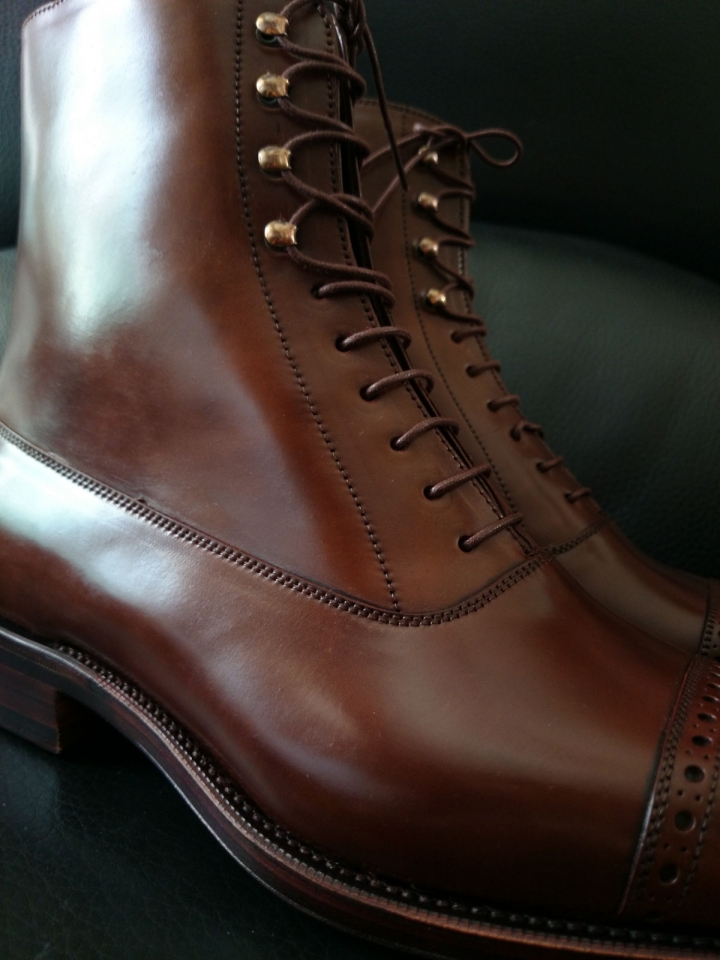 What a pair of "Graceful" boots — Carmina Shell Cordovan Balmoral boots