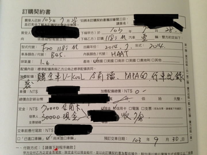 人生第一部新車