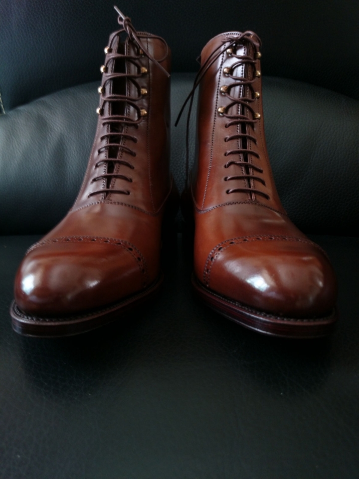 What a pair of "Graceful" boots — Carmina Shell Cordovan Balmoral boots