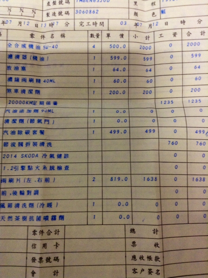 2萬保養