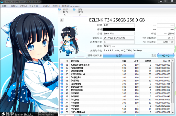 Ezlink T-34 256GB 壽命測試 (2015/3/22更新)~終點。