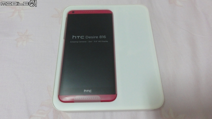 [簡單開箱] HTC 816 閃亮亮的蜜桃紅