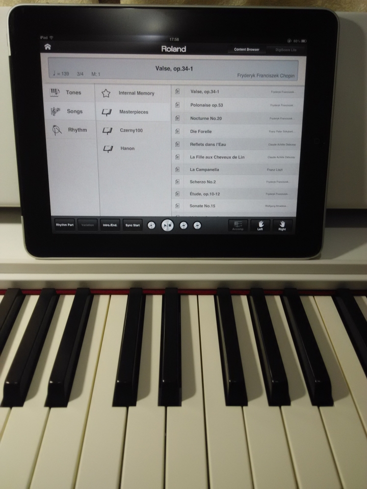 Roland 數位鋼琴 與 iPad 連接成功!