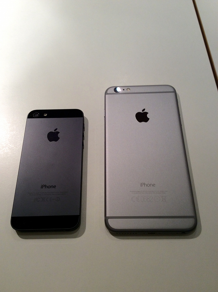 [ 開箱 ] iPhone 6 plus space grey 太空灰 與iPhone 5 black slate 比較