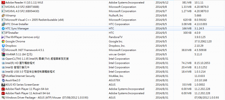asus 筆電中的(內建)軟體,哪些是用不到或者是可解除安裝的
