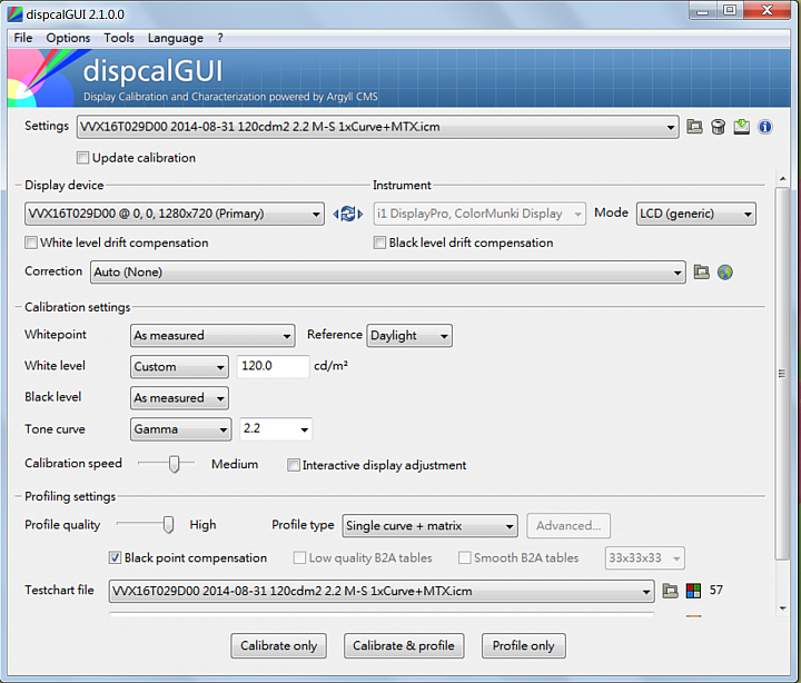 [請益]dispcalGUI+colormunki display為筆電螢幕校色