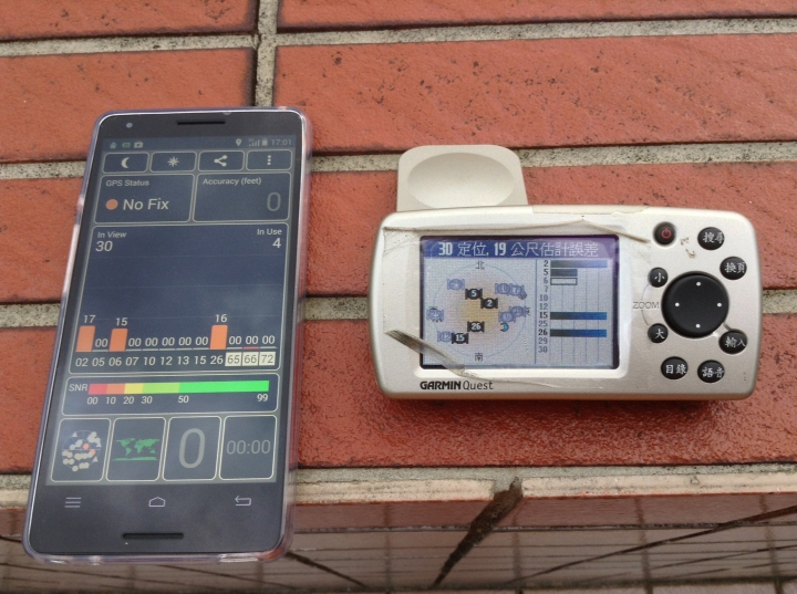 M810 GPS天線簡易小測試...