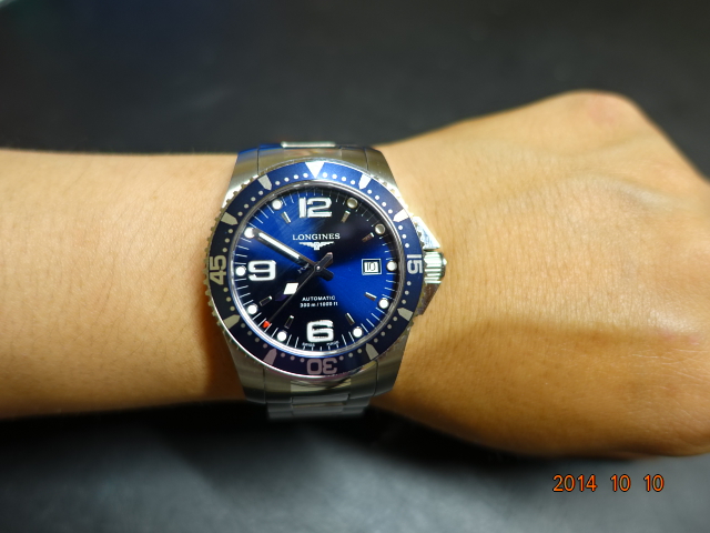 [開箱]LONGINES HYDRO CONQUEST 300米 機械錶開箱 L36424966