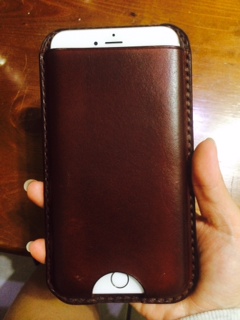 【分享】Iphone6 plus 手工真皮套(上取式)
