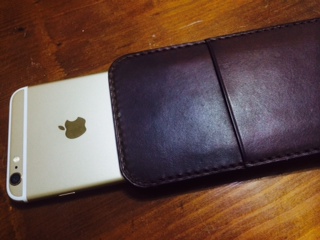 【分享】Iphone6 plus 手工真皮套(上取式)