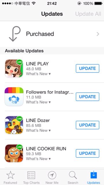 無法更新app