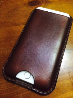 【分享】Iphone6 plus 手工真皮套(上取式)