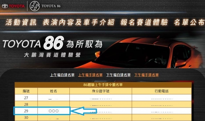 [分享文] 參加TOYOTA 86大鵬灣賽道體驗營心得