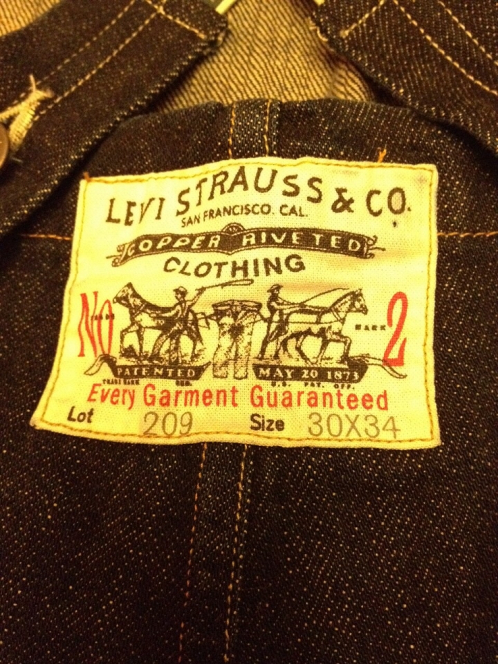 Levi's Vintage Clothing #209 吊帶褲！