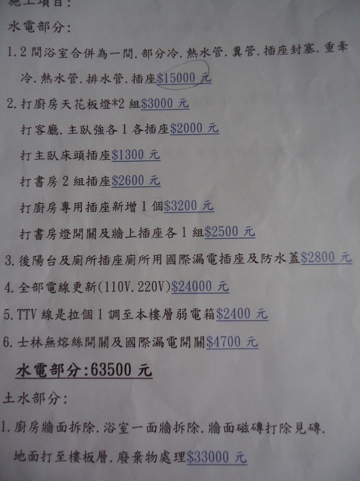 〈估價單請益〉南部工班真有比北部便宜嗎？感覺功課好像白做了.....