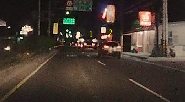 台三線一次看到三輛試駕車，有新車要上市了嗎?! (照片模糊)