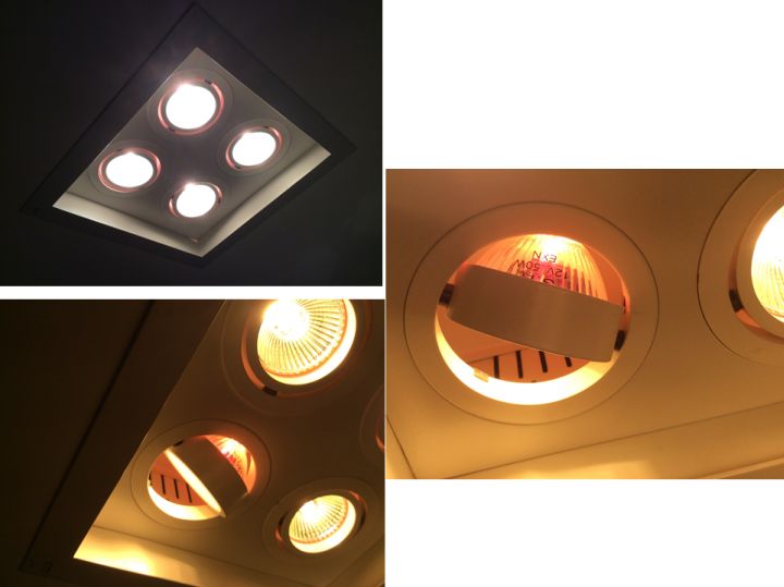 問題：鹵素崁燈更換一般省電燈泡