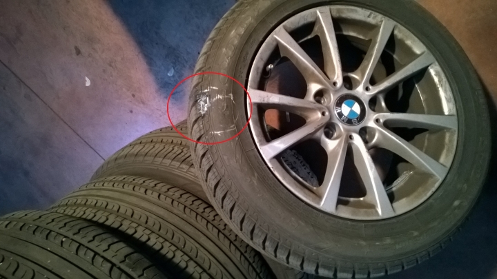 BMW 破胎冒出白色液體？