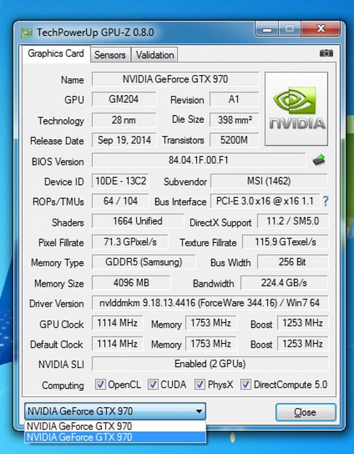 MSI X99S Gaming 9 AC+GTX970 Gaming SLI 暴雪英霸測試
