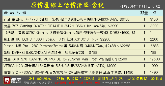 [組電腦]預算33000