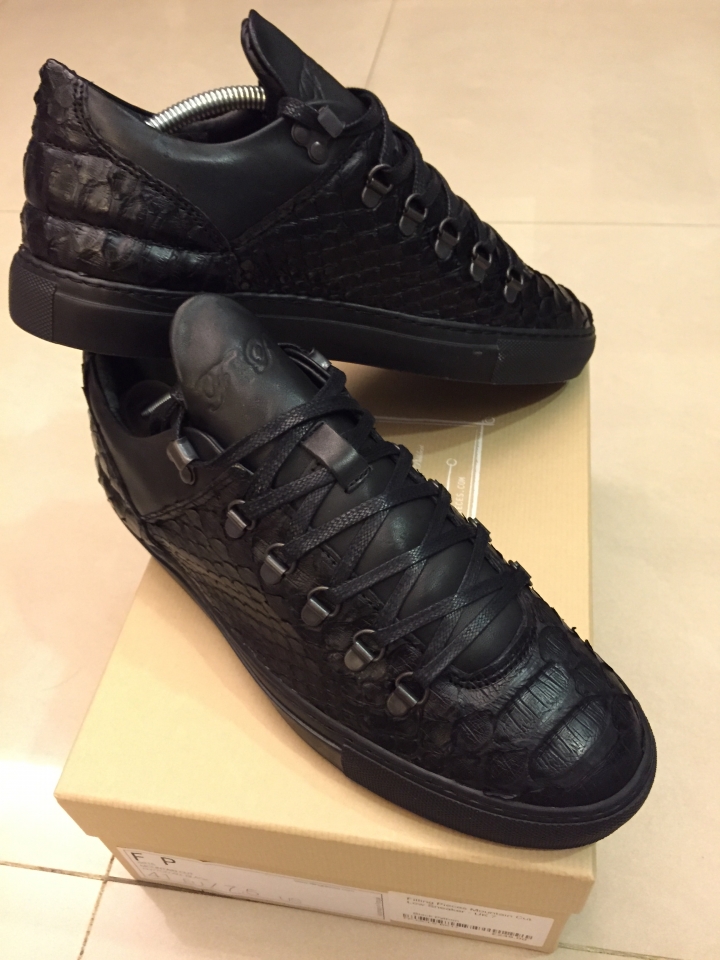 【黑蟒開箱！】Filling Pieces Mountain Cut Low Sneaker Black Python