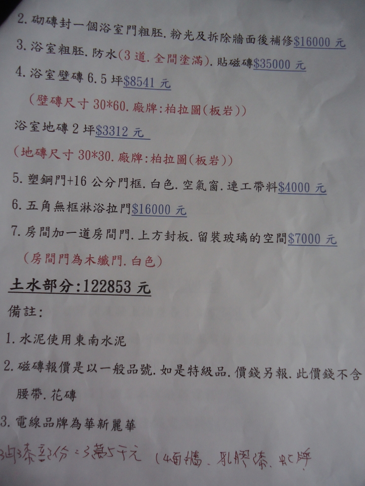 〈估價單請益〉南部工班真有比北部便宜嗎？感覺功課好像白做了.....