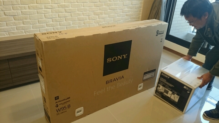SONY 55W950B 到貨開箱