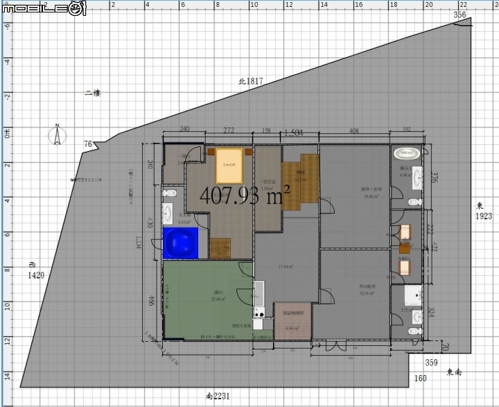 自地自建地120坪，建兩層，一層50坪。