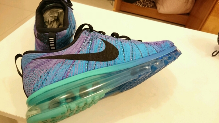 nike flyknit max藍色款