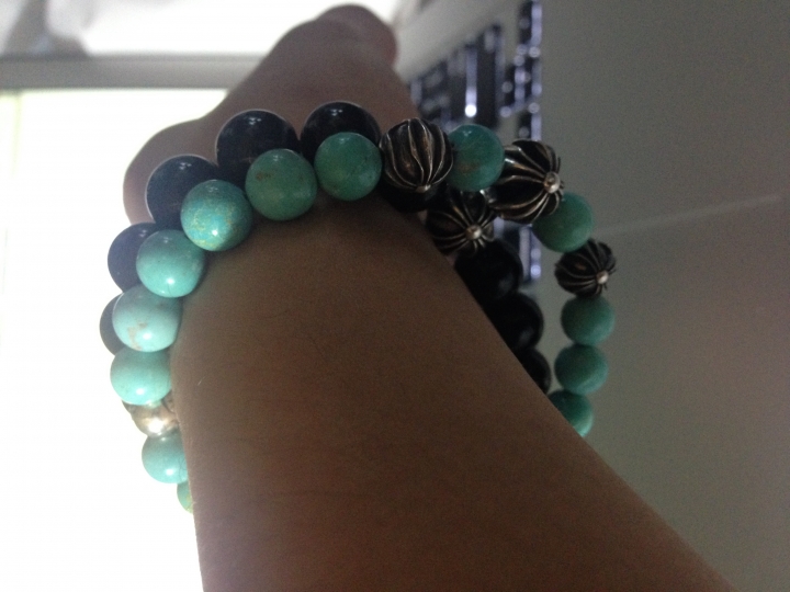 Chrome Hearts 8mm綠松石手鍊
