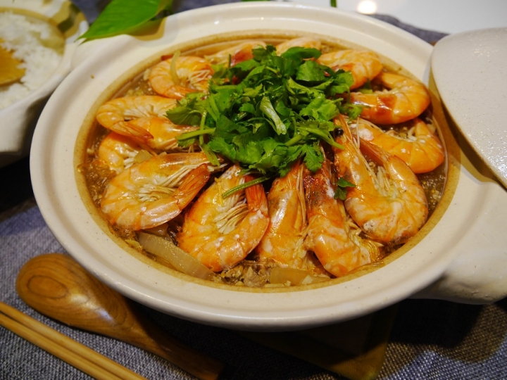 鮮蝦粉絲煲