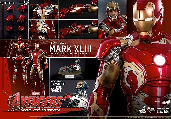 HOT TOYS  復仇者聯盟2:奧創紀元 鋼鐵人 Mark43