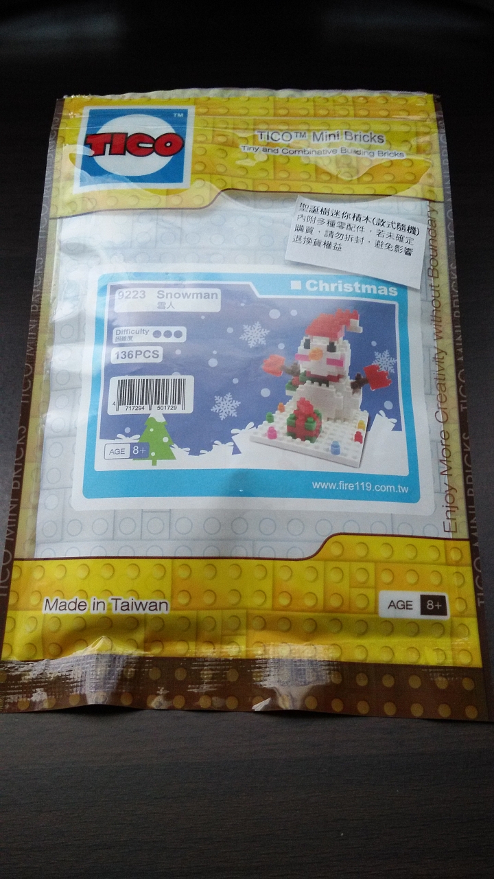 從積木中尋找小確幸。TICO迷你積木(聖誕系列)-雪人