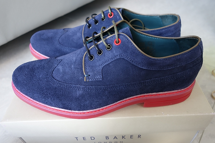 [開箱] Ted Baker 藍色麂皮厚底皮鞋