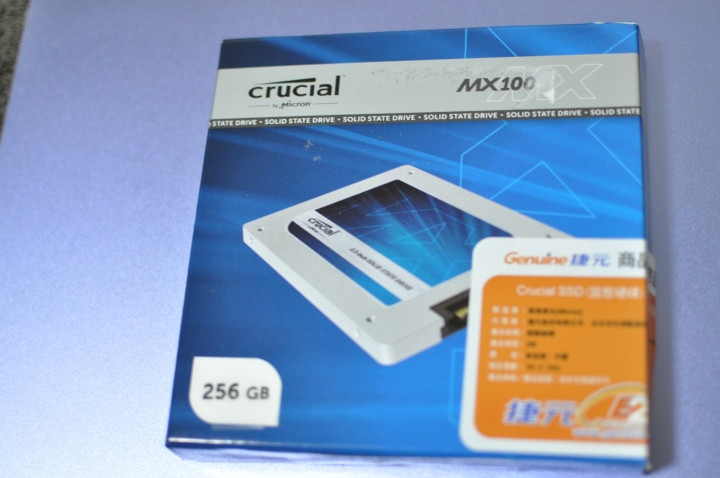 [開箱]超值 Micron 美光 Crucial MX100 256GB 2.5吋SATA3 SSD固態硬碟