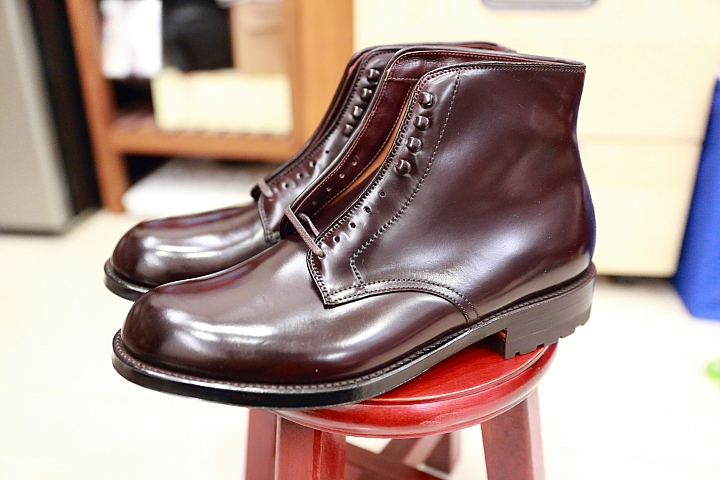 Alden shell cordovan high lace boots 新年快樂開箱