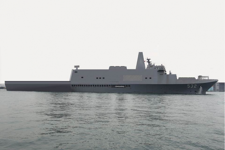 國造兩棲船塢運輸艦，台船能用盤石艦方式下去改成LPD嗎??